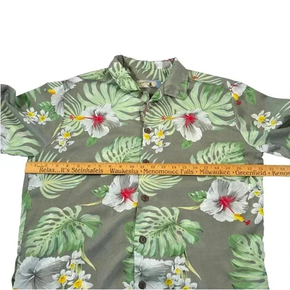 High Surf Size Large Men's Hawaiian Multicolor Button Up Shirt Floral Collar - Picture 7 of 11